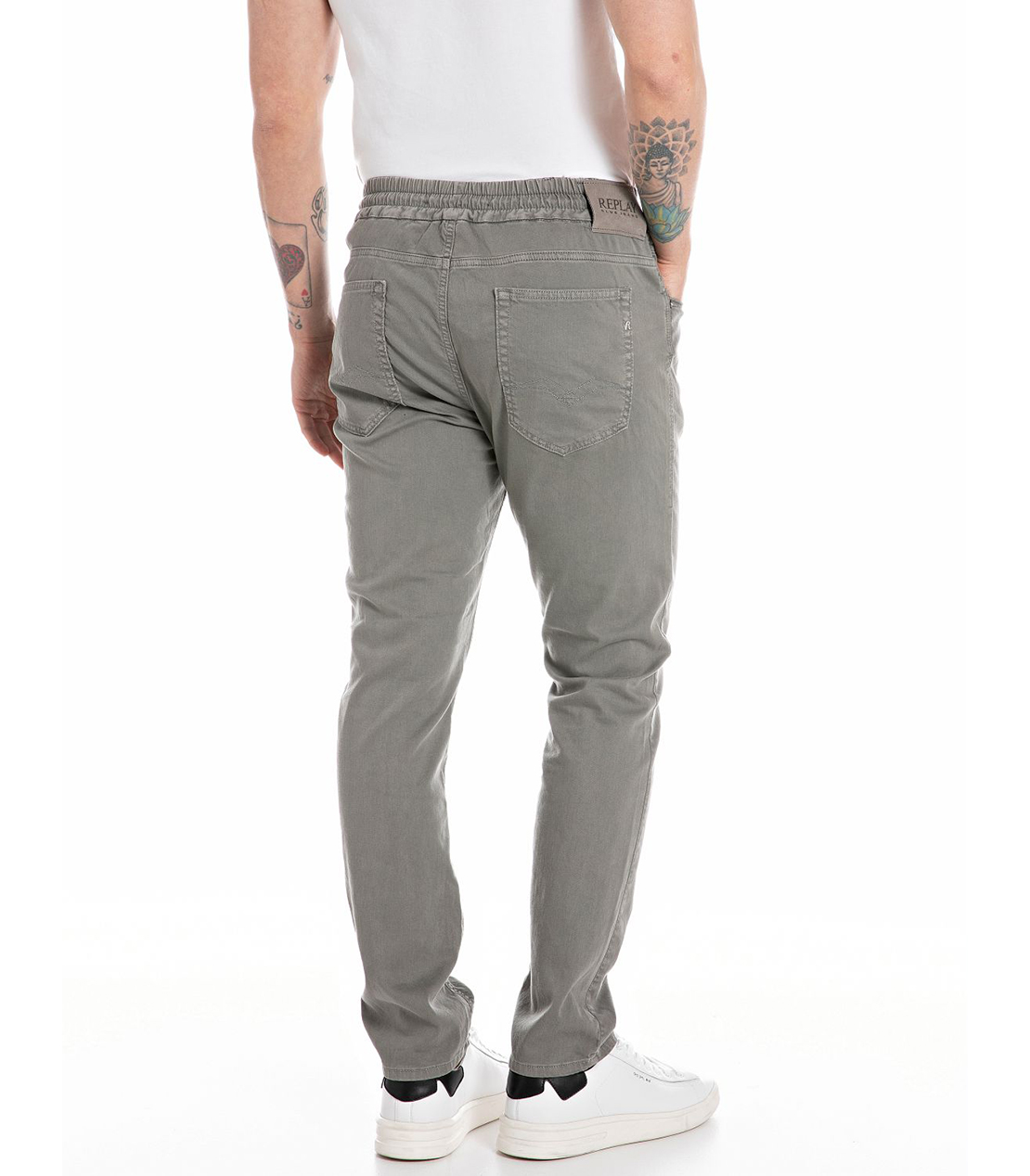 スリムテーパードLANNY X-Lite Plusストレッチデニム 詳細画像 ミディアムグレー 2